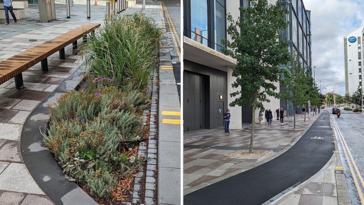 GreenBlueUrban's tweet image. The Wood Street regeneration and SuDS scheme was a complex and innovative proposal, led by the Highways department of Cardiff City Council. Following on from the highly successful award-winning &quot;Greener Gra... bit.ly/3Q8cRPV

#SuccessfulSolutions #UrbanTreePlanting #SuDS
