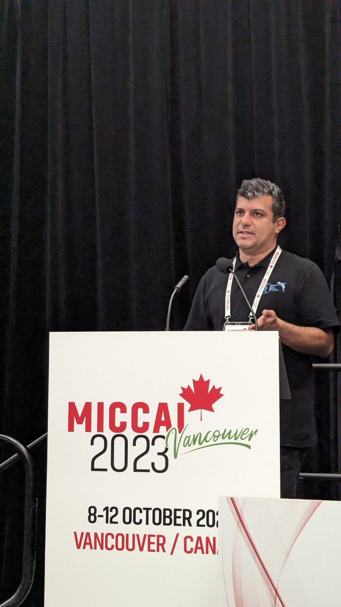 TumCamp's tweet image. We are delighted to announce that our great researcher, Sasan Matinfar, had the honor of delivering an oral presentation showcasing his groundbreaking research in the realm of medical sonification at #MICCAI2023