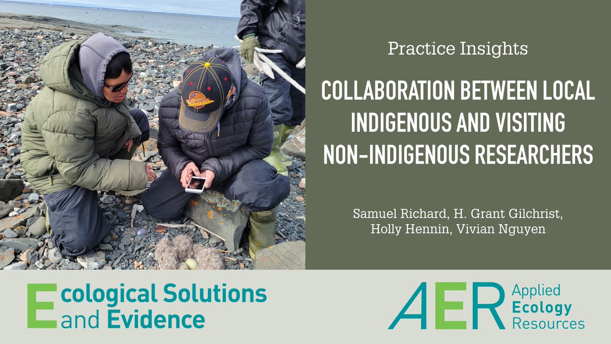 💡 AER Spotlight 💡 Gov. agency scientists demonstrate the power of combining #Indigenous and Western scientific methods – but gaps still remain between co-research best practice + implementation Published in ESE & part of the AER evidence base: britishecologicalsociety.org/applied-ecolog…
