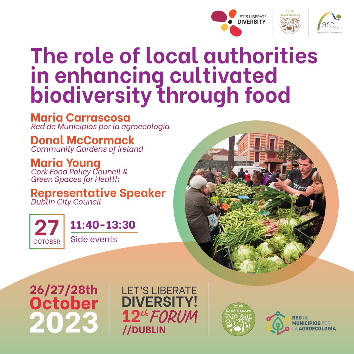 #lld2023dublin 🌱🇮🇪 🌾 Join this workshop organised by @mufpp to be part of the discussion on support for #cultivatedbiodiversity municipal #foodpolicies to build sustainable, healthy, fair and local #foodsystems 👩‍🌾🍎🙌 Register now 👇 liberatediversity.org/lld-ireland-20… #foodpolicy