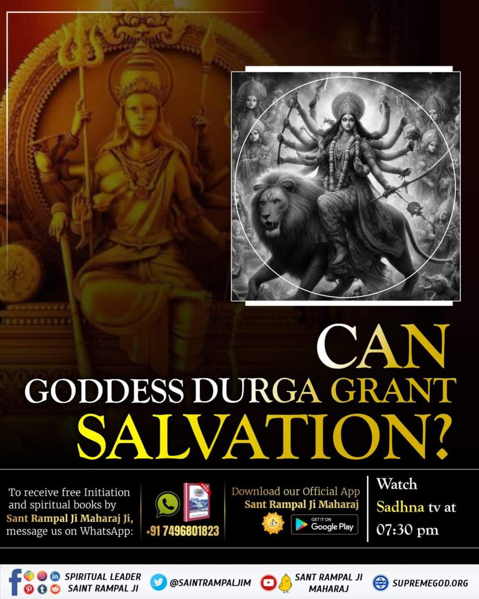 Can Goddess Durga Grant Salvation? To find out, Download the official App 'Sant Rampal Ji Maharaj' #MahaNavami #महानवमी