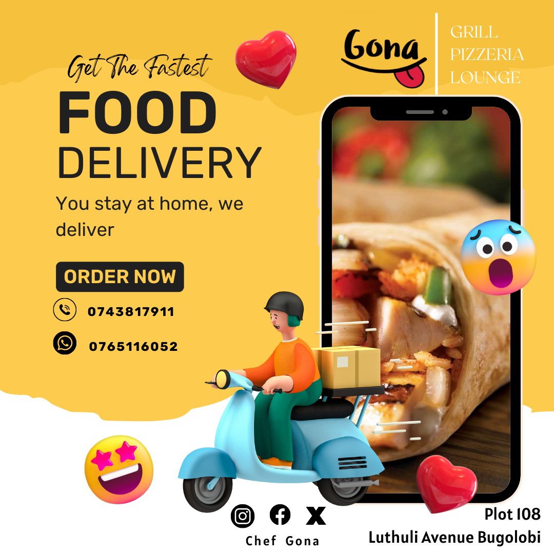 ChefGONA's tweet photo. Hunger is just your stomach's way of saying it's time for a delicious rescue mission!

Get yourself yummy delights delivered to your doorstep.
Call: 0743817911 OR WhatsApp: 0765116052
#ChefGona https://t.co/zoAEV5sbz4