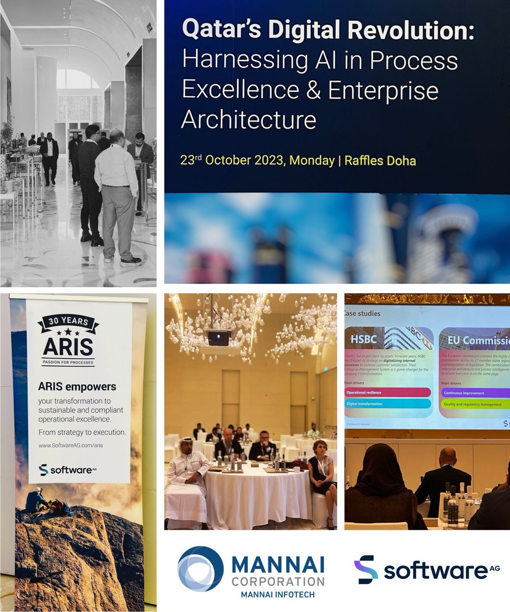 InfotechMannai's tweet image. We&apos;re thrilled to be in partnership with @SoftwareAG at the stunning @FairmontHotels Doha, bringing you the latest insights in Enterprise Architecture and AI. 

Stay tuned for live updates!

#SoftwareAG #EnterpriseArchitecture #AIDisruption #MannaiSAG