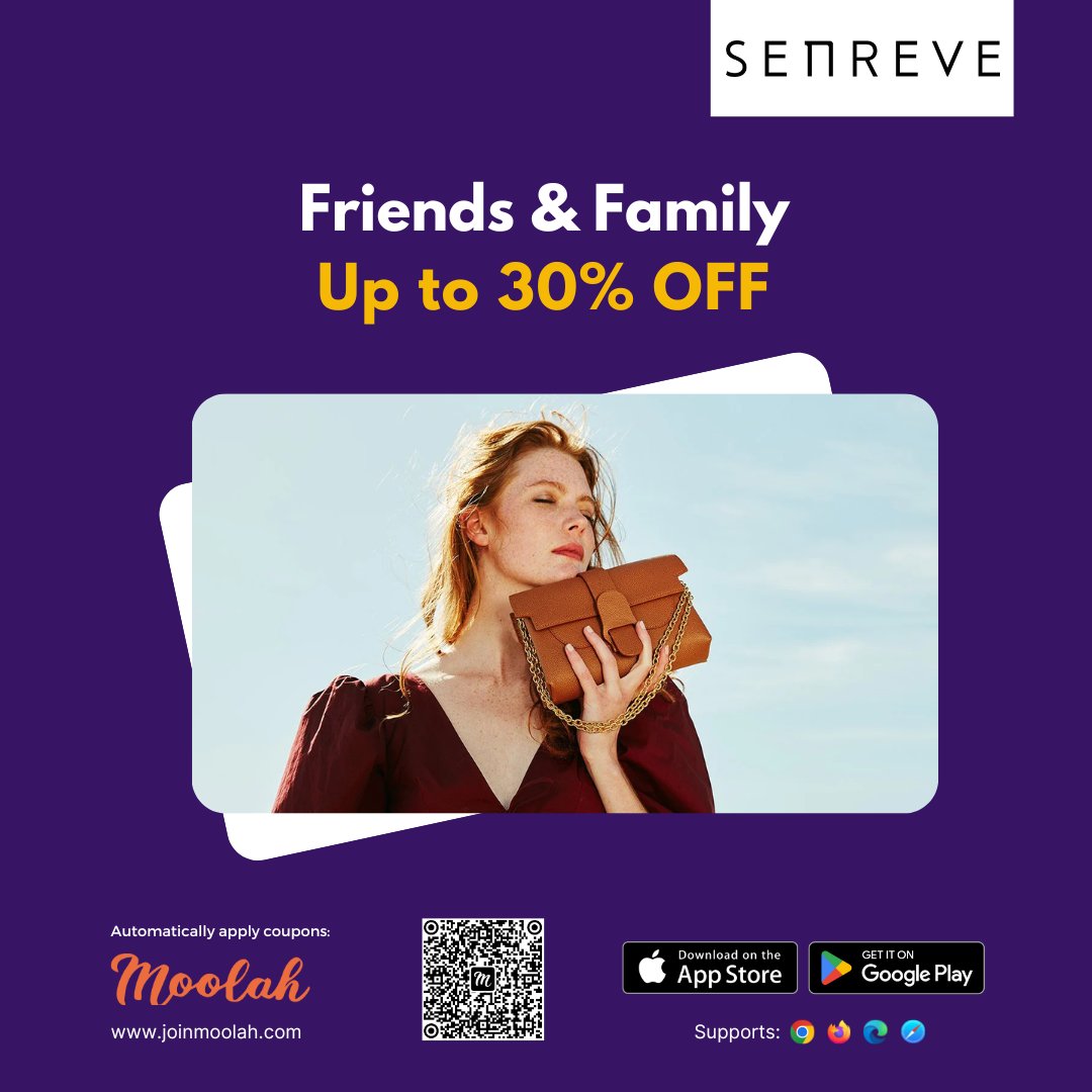 Make sure to catch Senreve's Sale and enjoy up to 30% OFF!

Shop with Moolah to get coupons on checkout: joinmoolah.com/track?url=senr… 

📱 #JoinMoolah and start saving today! bit.ly/3VA5HFg 

#senreve #discoverdeals #coupons #couponcodes #savemoney #shoppingrewards