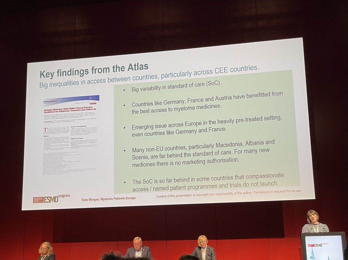 Findings from @MyelomaEurope presented by @KateEMor_ at #ESMO23. I suspect these findings are common across multiple cancers @melsup1