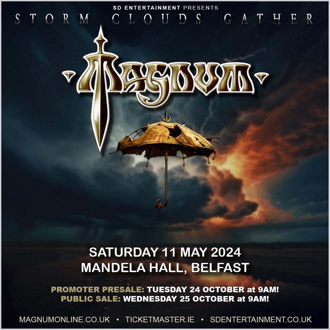 Magnum are delighted to announce we have been successful in adding Belfast to our UK tour.
Support will be announced at a later date.
Tickets go on sale this Wednesday 25th October at 09:00 AM (BST)
ticketmaster.ie/venueartist/46…
