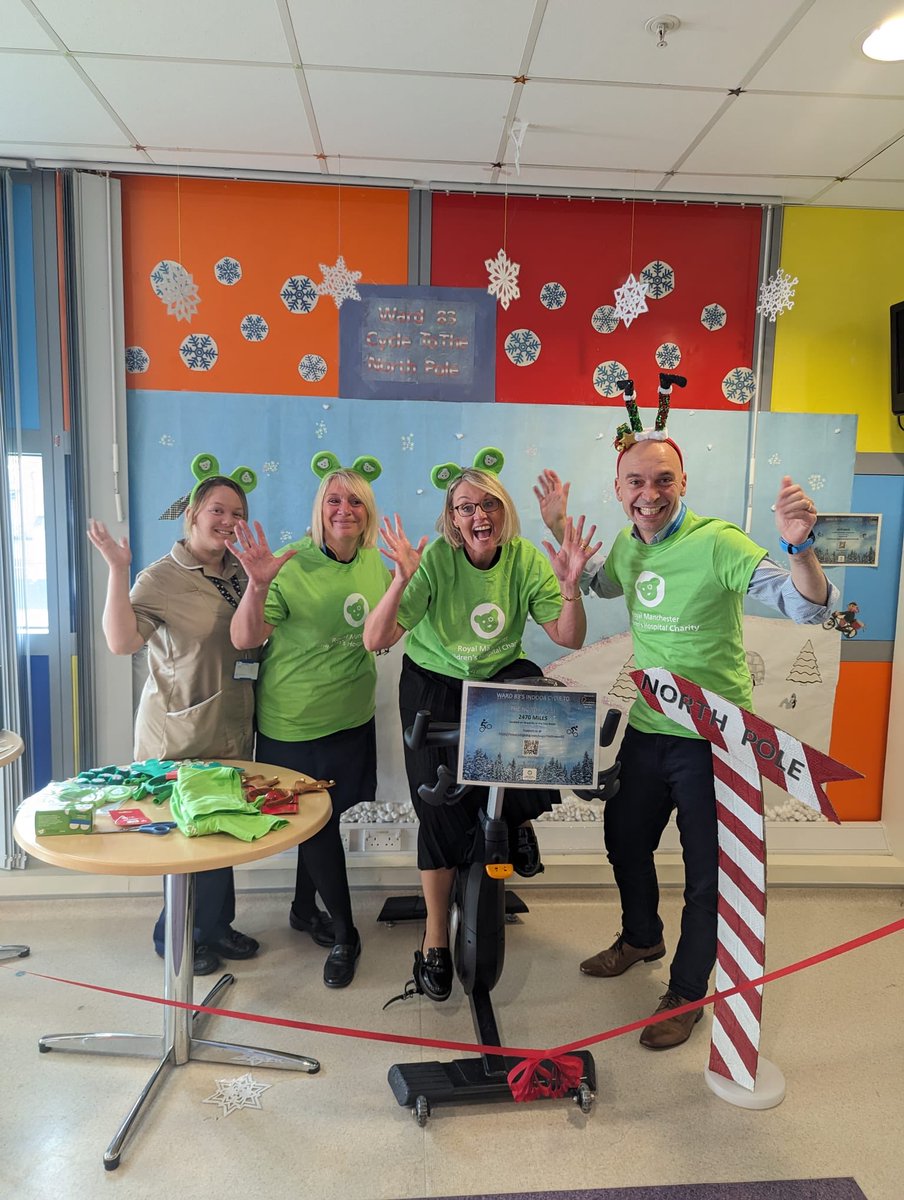 We have started our cycle to the North Pole in time for Christmas 🚴🏻‍♀️🎅🏻☃️❄️🎄justgiving.com/page/rmch-ward….
Thank you to ⁦<a href="/harropanne/">Anne Harrop</a>⁩ @Andreamyercou3 and ⁦@AdamHebden⁩ but an especially big thank you to Nicole Bull 🚴🏻‍♀️🚴🏻‍♀️