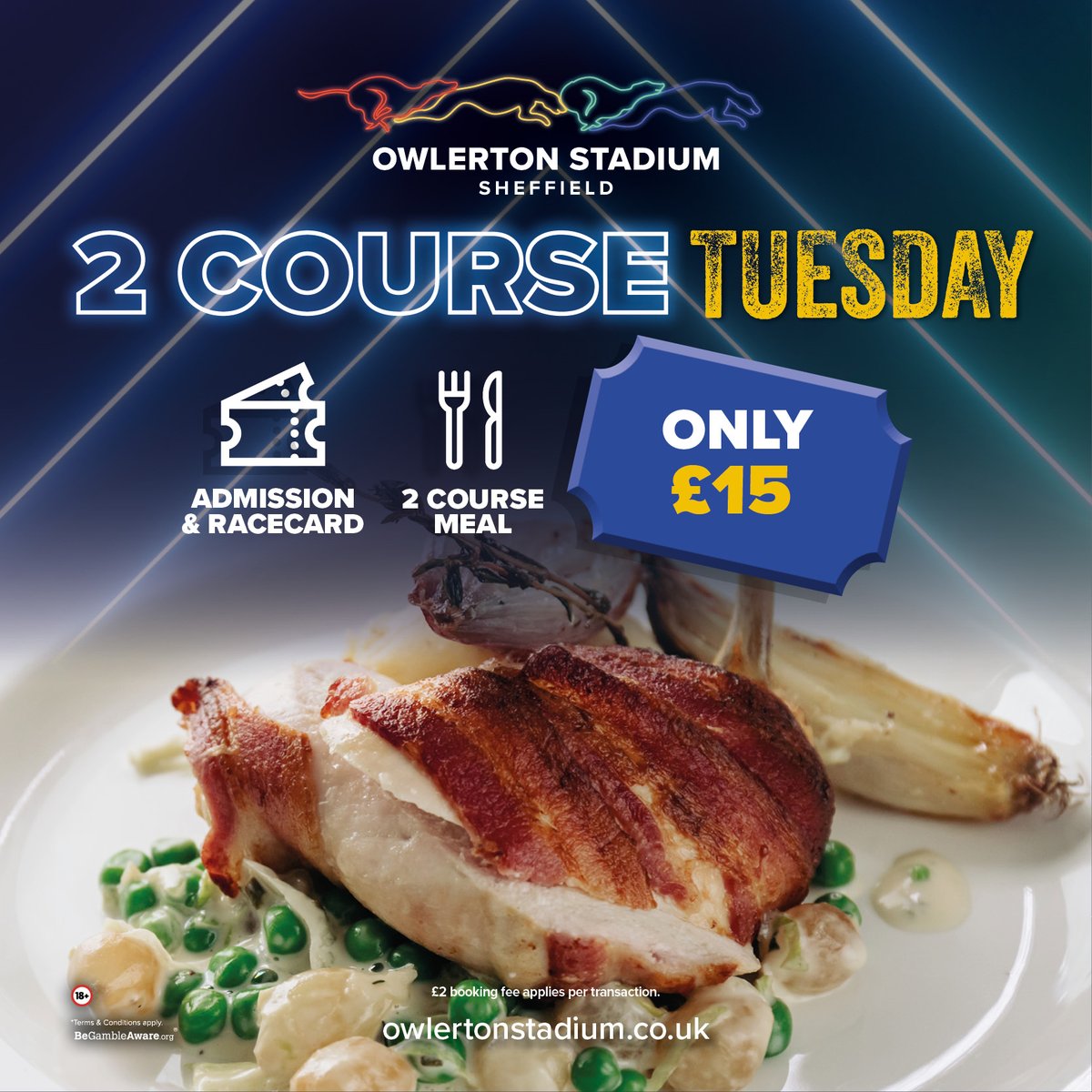 OwlertonStadium's tweet photo. Winner, Winner, chicken for #dinner 😋
Roast chicken breast, seasoned Yorkshire pudding, lyonnaise potatoes, stuffing & onion gravy🍗
2 Courses for £15 EVERY Tuesday*
See full menu and book: https://t.co/OVfM7S6J6N
*Tuesday deal includes starter and main course
#Weekdayoffer https://t.co/nUx4Ejih3h