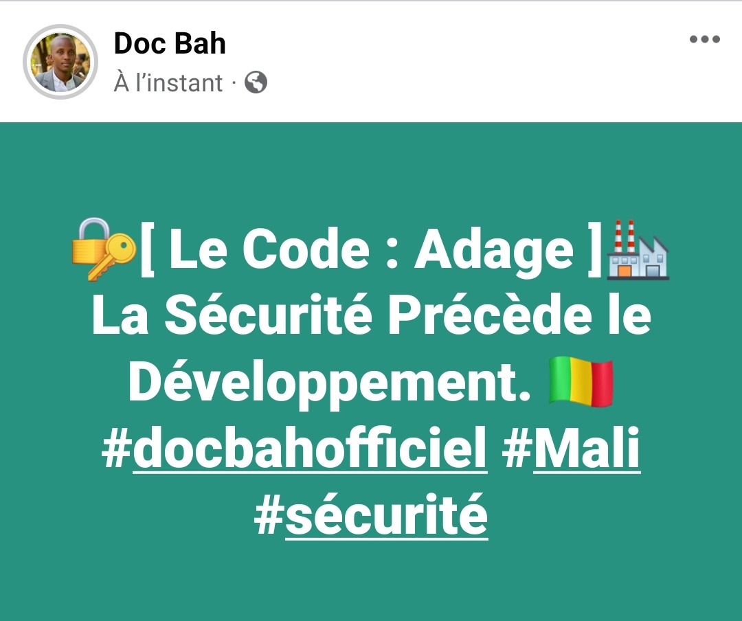 🔐🏭🇲🇱Soyons patients les grandes nations se construisent sur une durée.
<a href="/PresidenceMali/">Presidence Mali</a> <a href="/GoitaAssimi/">Général d'Armée Assimi GOITA</a> <a href="/ChoguelKMaiga/">Choguel Kokalla Maiga</a> <a href="/AbdoulayeDiop8/">Amb. Abdoulaye Diop</a>