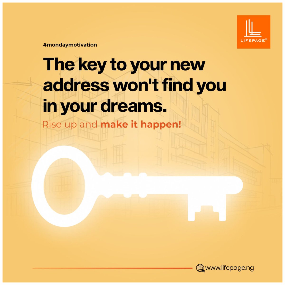 Lifepageestates's tweet photo. To find a new home, a new address, a new victory, you must be proactive; it won't come to you while you're idle. 

Rise and begin your work to reach the success you seek.

Wishing you a week filled with blessings!

#mondaymotivation 
#makinglivesricher 
#properties 
#realestate https://t.co/mjqjbGcIzy