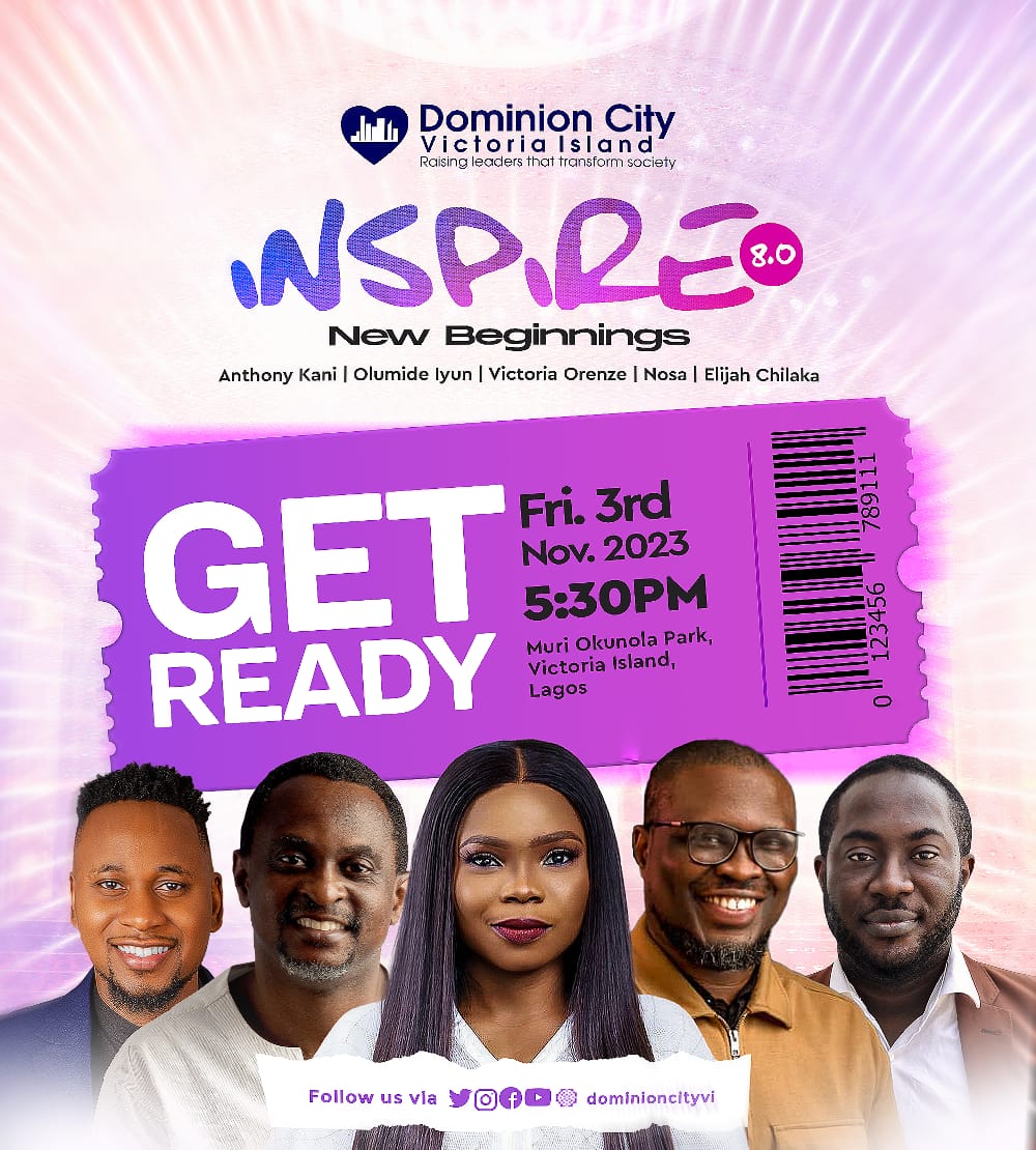 #Inspire8- New Beginning These Ministers - ministering @victoriaorenze @olumideiyun @nosaalways @anthonykani @elijah_chilaka with #DcViAngels and many more will bring down the manifest presence of God;chains and yokes will be broken for He will dwell in our praises.#DominionCity