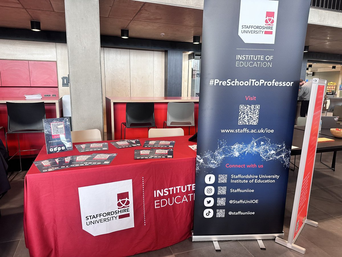 We are here at the Connected Futures event @staffsuni today, alongside some other amazing exhibitors. Pop along for a chat about your future in #teaching and #education. 
#careers #getintoteaching #ioestaffs #staffsunicareers <a href="/careersatstaffs/">Career Connect</a>