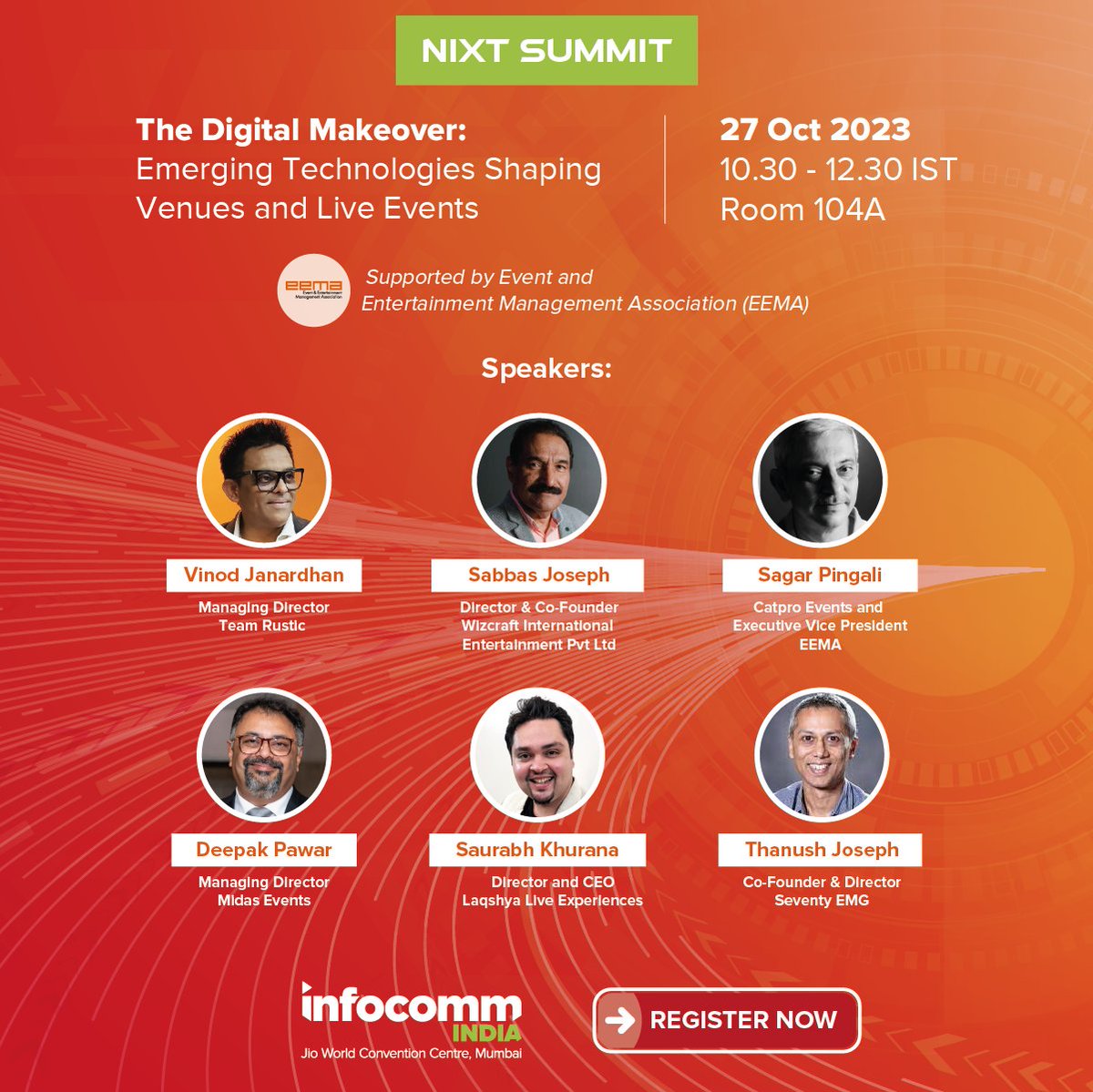 InfoCommIndia's tweet image. Find out how Pro AV technologies are changing the game when it comes to Live Events?
Register today: hubs.li/Q026mTMn0 
Summit Programme: hubs.li/Q026mT900
Show Information: hubs.li/Q026mTF20
#InfoCommIndia #ProAVTechnology #DigitalTransformation  #speaker