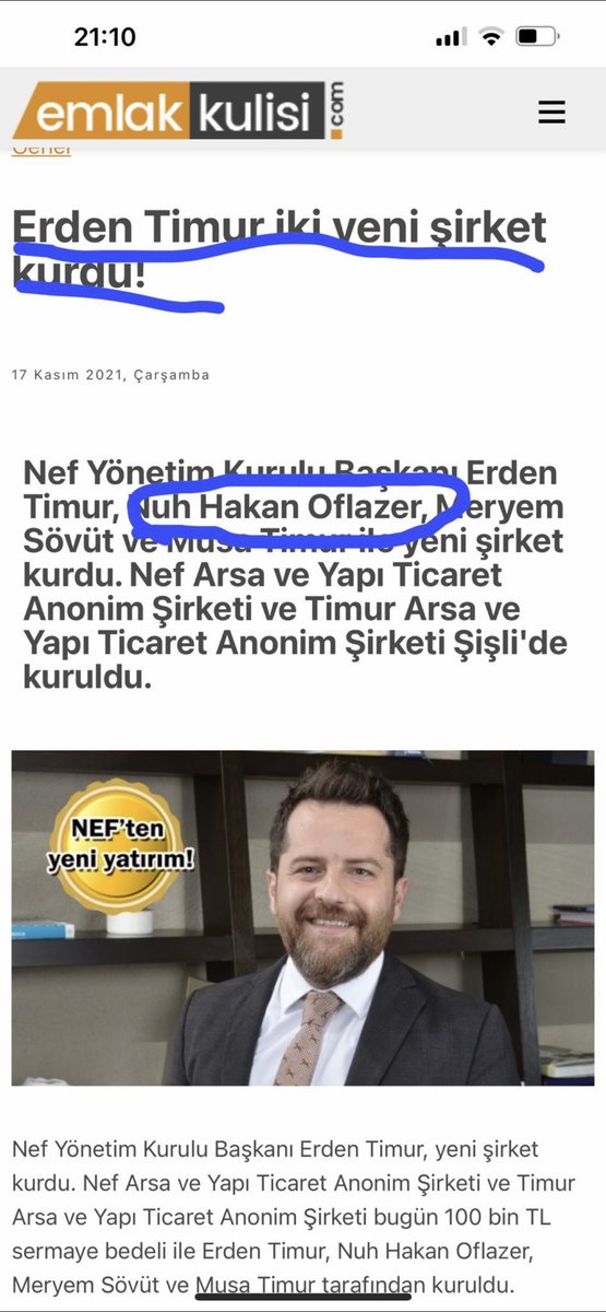 Sn.Erden Timur
İst Cumh. Başsavcılığının Şahinler örgütüne yapılan operasyonunda ŞÜPHELİMİSİNİZ?

Ortağınız Nuh Hakan Oflzaer ŞÜPHELİMİ?

Örgüt yöneticisi olduğu iddia edilen Firari Hasan Akdeniz mali müşaviriniz mi?

Tokatlama/Çökme olayı nedir?

TERAZİDEN KAÇMAYIN TEMİZ ELLER!!