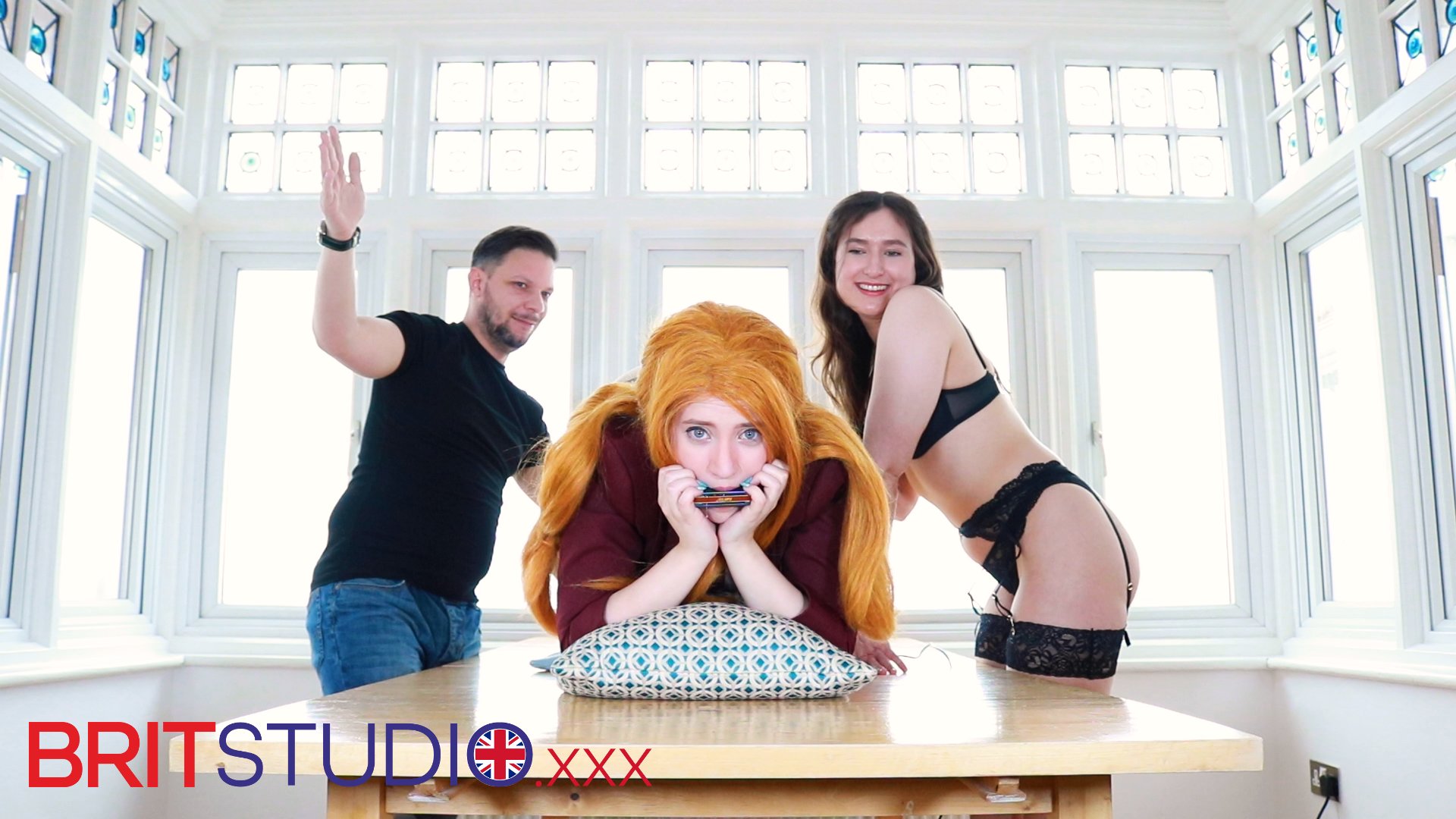 1 pic. A symphony of pain and pleasure! @UnseenGreeneX's latest scene, "The Harmonica of pain...and pleasure" is an awful lot of fun! She gets teased and spanked by @SirDong5 and @EllieEastleigh...but maybe Victoria shouldn't give up her job to be a musician just yet! https://t.co/7hTgrM1UXL