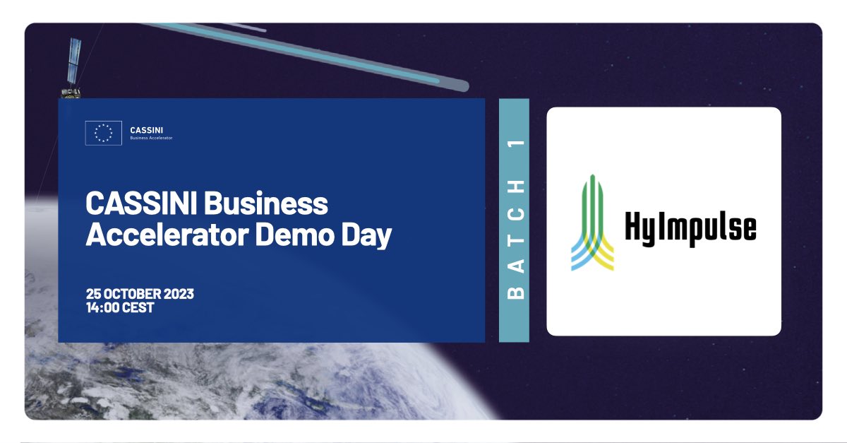 We can’t believe it’s been 6 months since the kick-off of the CASSINI Business Accelerator.

Join us on October 25 to hear our pitch, next to the other participating companies at this virtual Demo Day, and celebrate the end of the first Batch.  
 
#EUSpace #cassiniEU