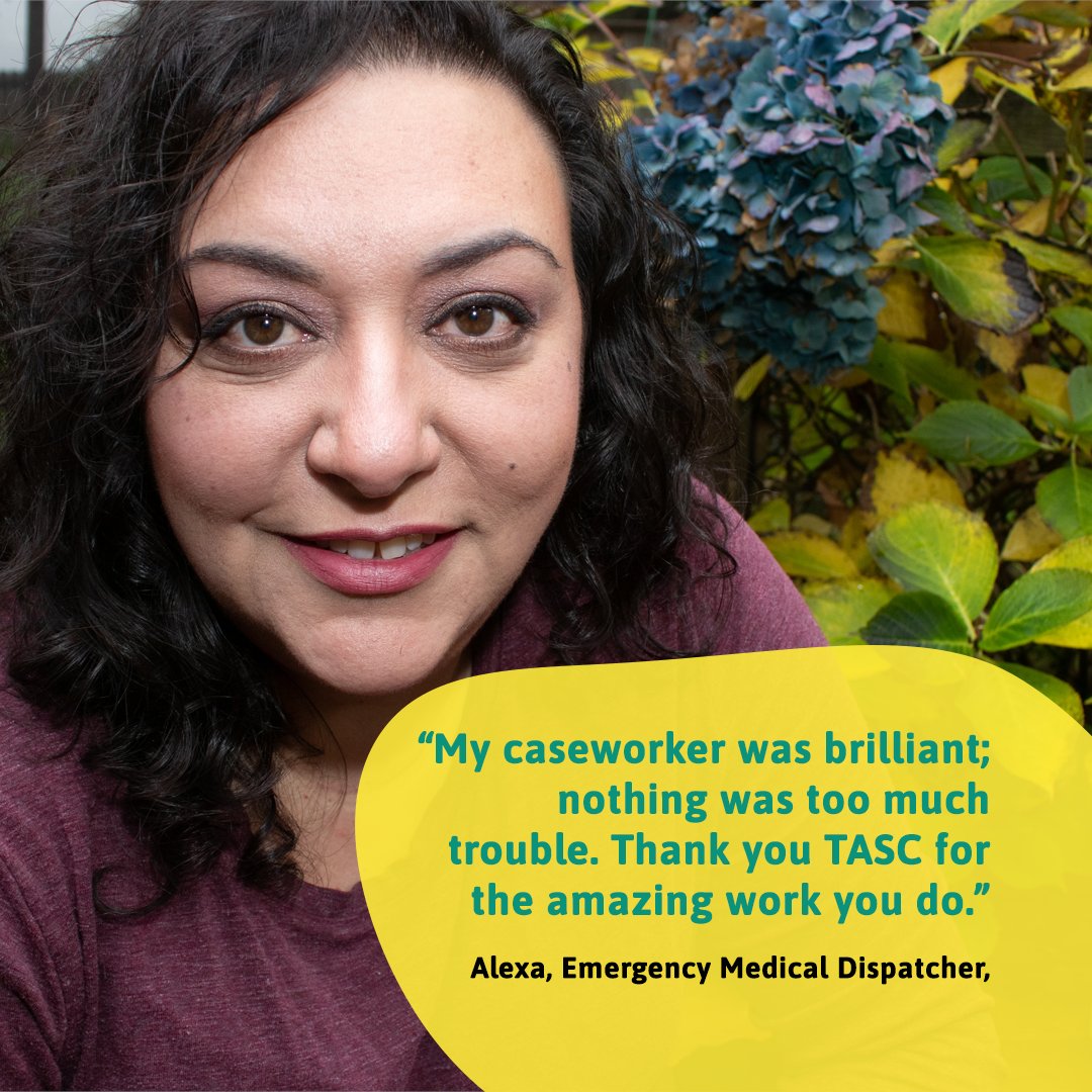 Alexa's a Dispatcher & last year she was devastated when her husband was diagnosed with a terminal illness. TASC provided her with counselling & helped her claim benefits which has made a big impact on her quality of life. Read her story theasc.org.uk/success-storie… #ControlRoomWeek