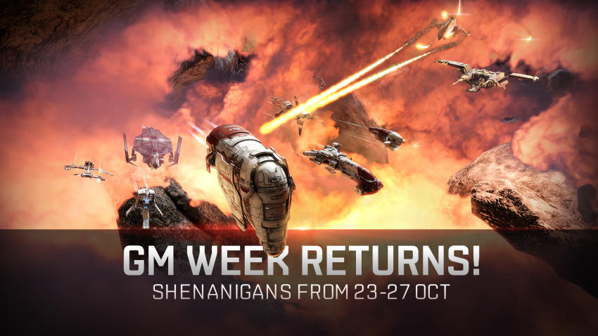 Once a year, @eveonline Game Masters (GMs) take to the sky and throw down in New Eden for an entire week. This year’s GM Week is upon us, running 23 - 27 October, featuring favorite events from previous years, along with a few new twists 😉 #tweetfleet #GMweek