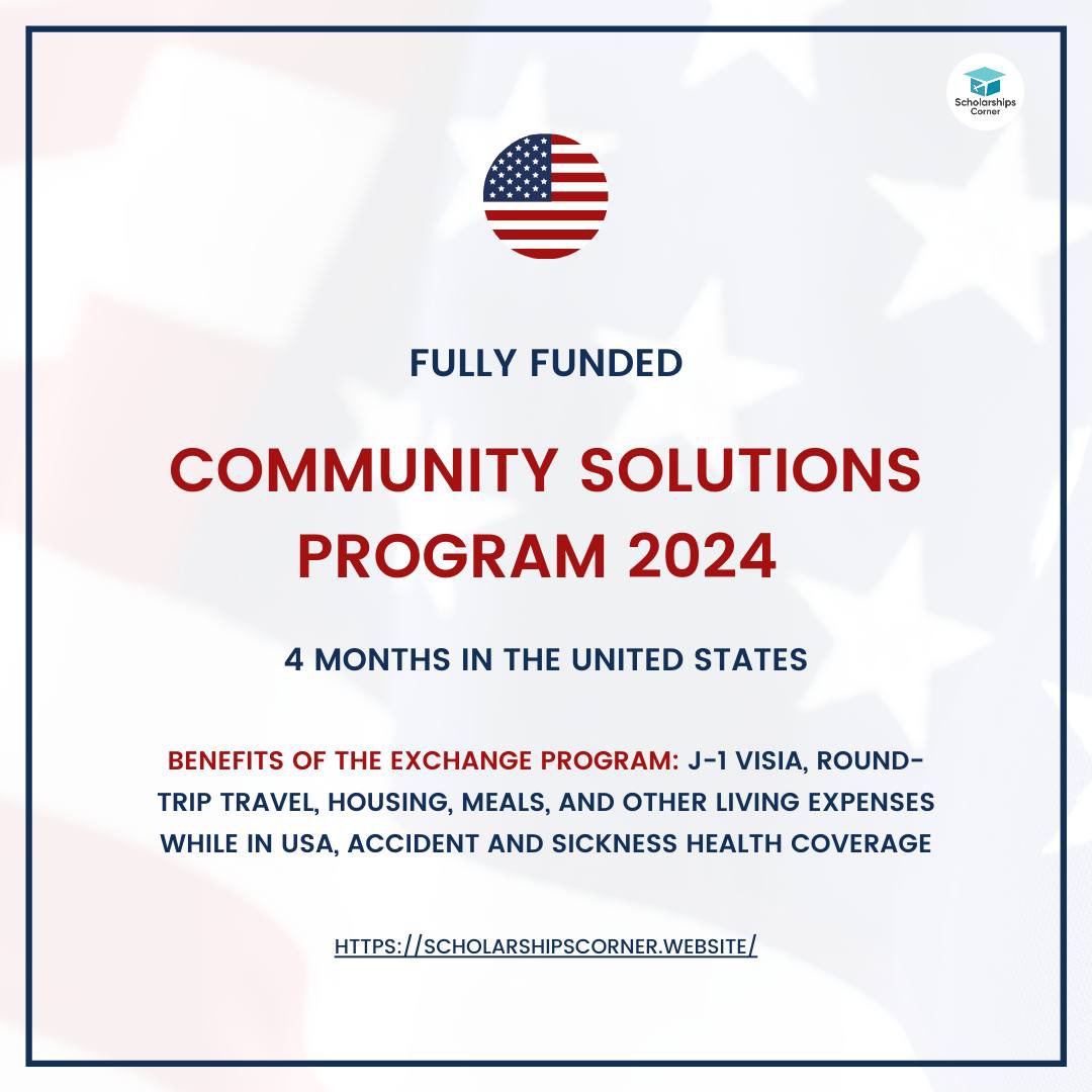 Application Opens for the Fully Funded Community Solutions Program 2024 in the USA

Four-month in the United States

Link: scholarshipscorner.website/community-solu…

#IREX #unitedstate #studyinusa #CommunitySolutions #csp2024