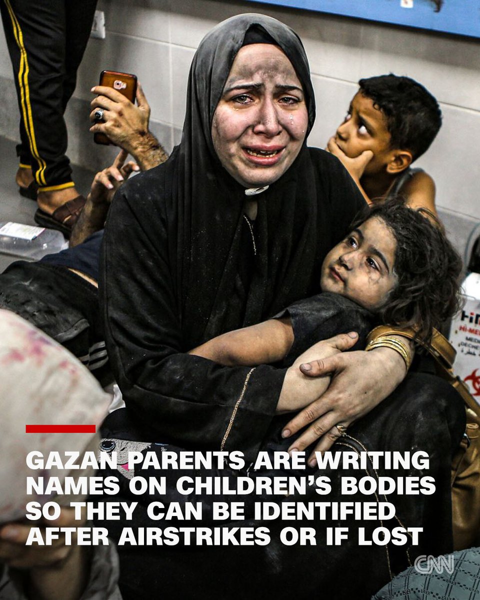 In Gaza, dead and injured children are turning up to hospitals with their names written on their limbs. cnn.it/40eTauf
