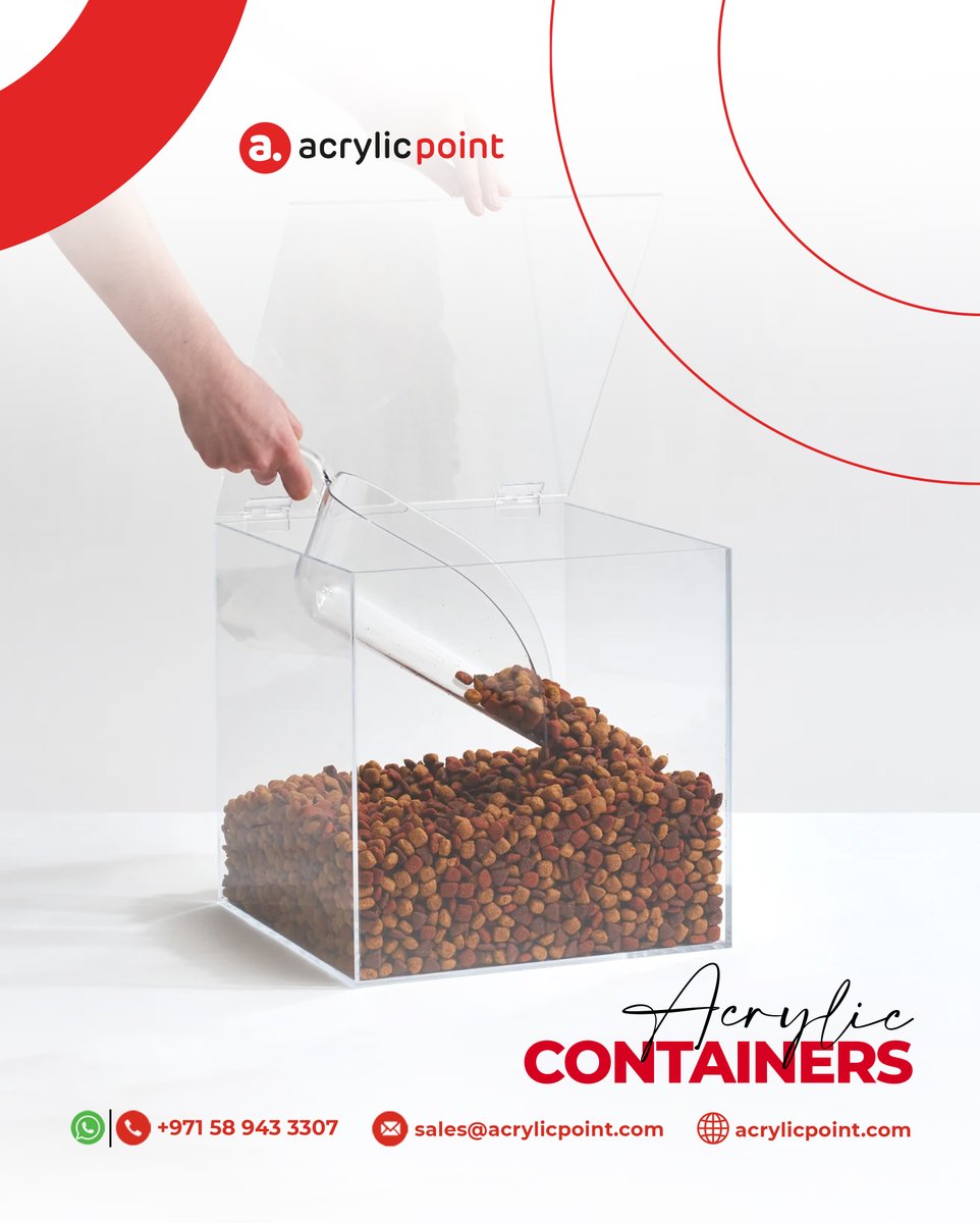 acrylic_point's tweet image. Crafted from crystal-clear acrylic, our container boasts unparalleled transparency, revealing the beauty of its contents in all their glory. 

Whatsapp +971589433307 to find your best product .

#AcrylicPoint #acrylicproduct   #customacrylic #acrylicbox #acryliccontainer  #uae