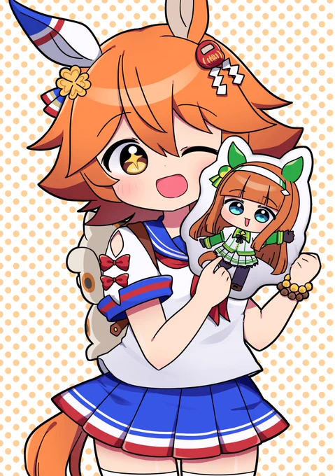 ふわふわスズカさんクッションとフクキタル!
