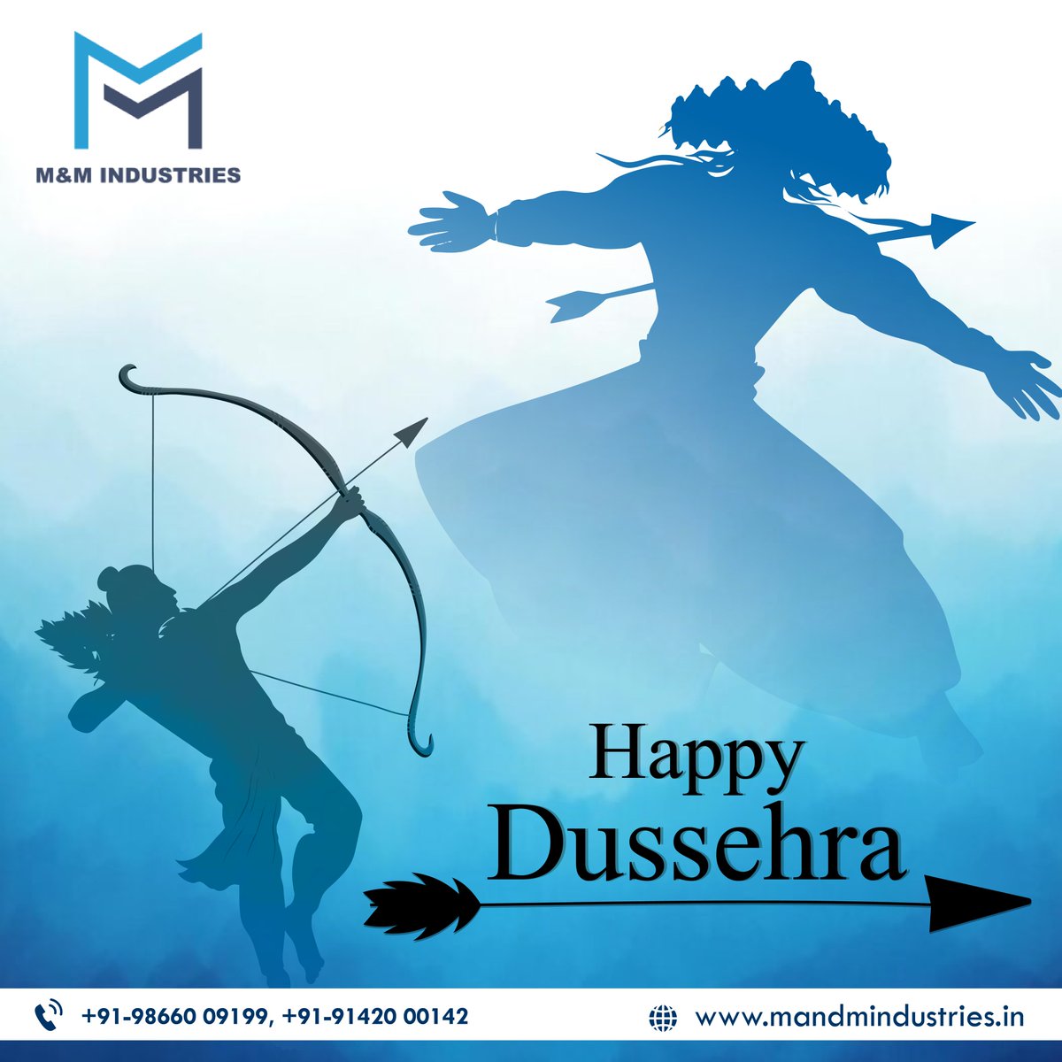 May the victory of good over evil fill your life with positivity and happiness. Let's celebrate this auspicious day with love and togetherness.

Happy Dusshera from M&M Industries.

#Dusshera #FestivalOfVictory #HappyDussehra #CelebrationTime #MandMIndustries