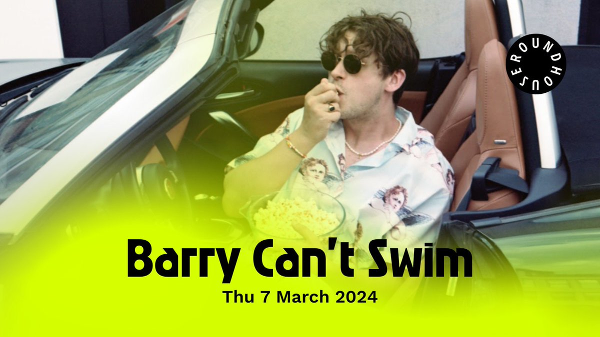 🚨 General sale now open! With the recent release of his debut album ‘When Will We Land?’, multi-faceted Scottish artist @BarryCantSwim will be coming to Roundhouse in Spring 2024 🎟️bit.ly/3Q5jLoP