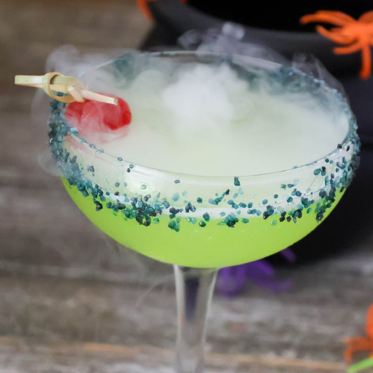 Frankenstein's Brew - easy halloween cocktail with @DrinkMidori Zesty South Indian Kitchen buff.ly/3Fs6lOP #zestysouthindiankitchenrecipes