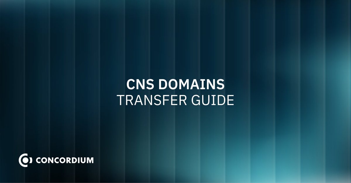 🚀 Transferring your domain? 
Follow these 5 steps to ensure a smooth process:

Valid Email ✉️
Legacy Wallet Address 🔐
List Domain Names 📜
New Wallet Address 💼
Transaction Hash 📄
Need details? Read the article now!
medium.com/@concordium/cn…

#DomainTransfer…