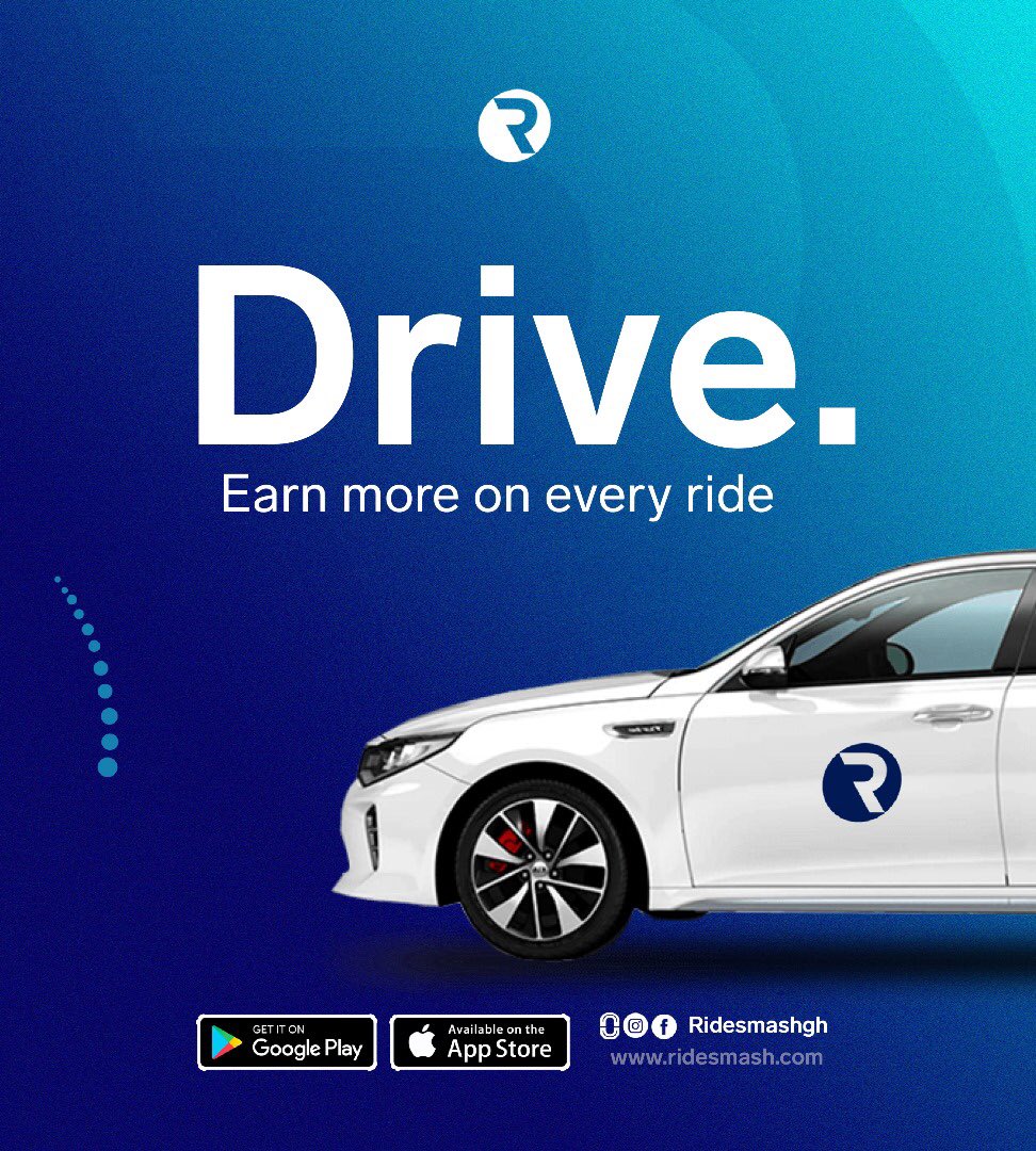 Drive. Earn. Build your future with Ridesmash. Happy new week fam ✨✨

#ridesmash #happynewweek #RideSmashGhana #ridesmash #ridesmashride #ridesmashdelivery #expressdelivery