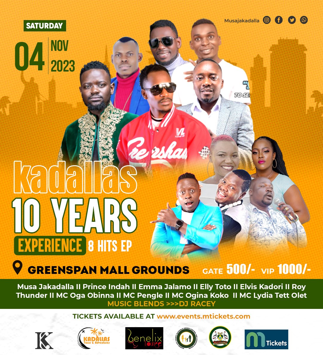 BREAKING NEWS;

The untold story of Kadallas 10yrs Experience shall be revealed on the 4th of November 2023 at the historic ground of GREENSPAN MALL, Donholm.
On behalf of my big brother @musajakadalla_, feel invited #TeamJanabi. 
Bigger And Better!!! 

Get your advance tickets
