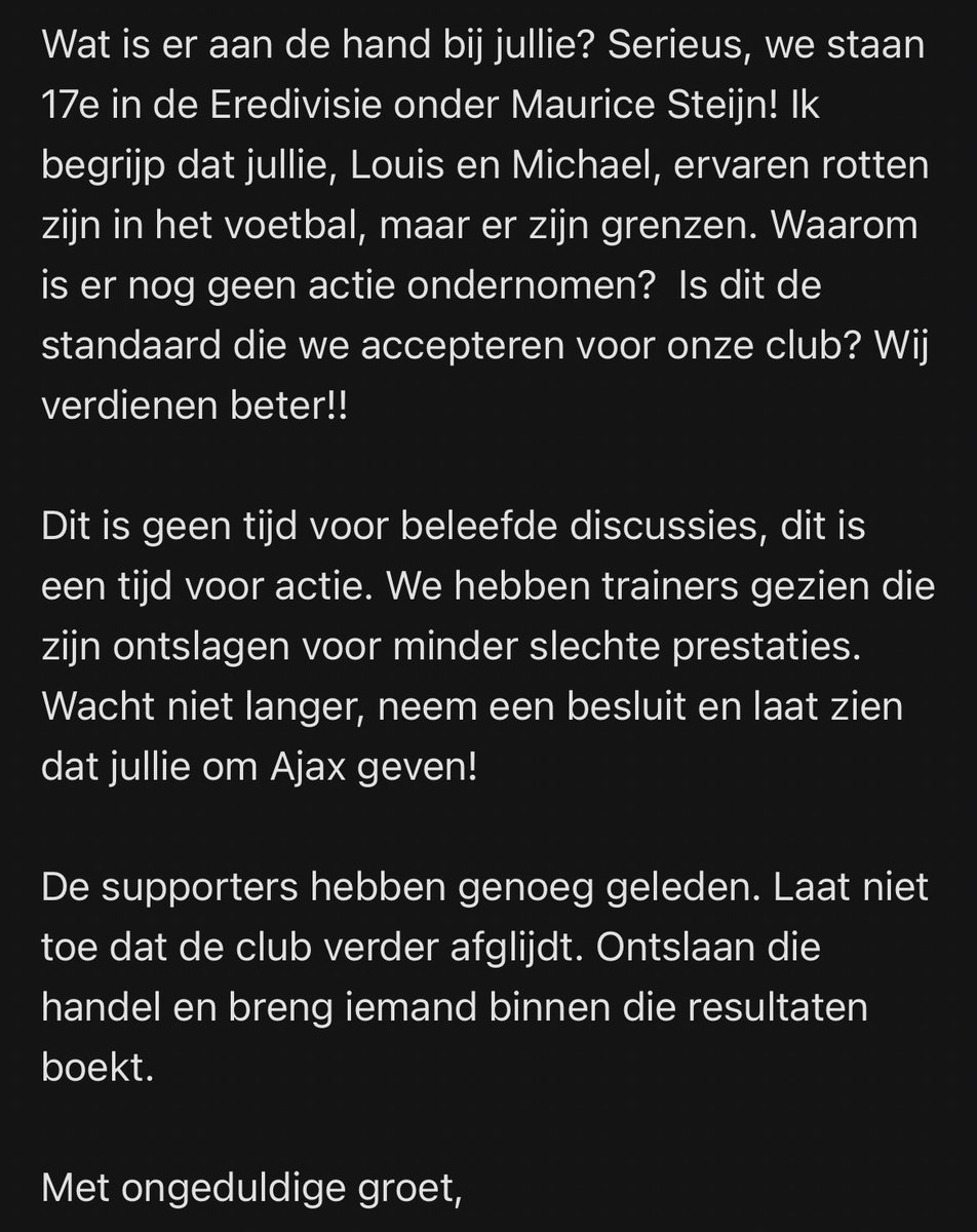 Zeg @AFCAjax 

Genoeg is genoeg!

#Ajax #SteijnOut