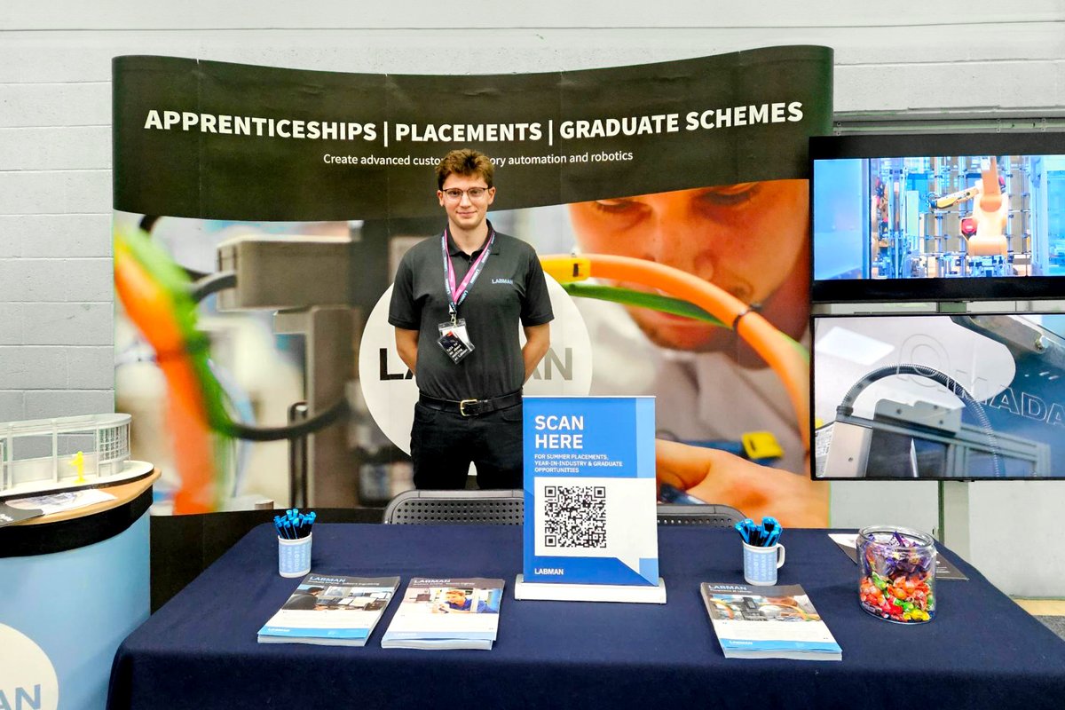 Labman Automation (@labmanrobots) on Twitter photo Ey up from <a href="/UniversityLeeds/">University of Leeds</a> 👋🏻
Come and chat to Rob and Henry at the Edge, Hall 1, stand 19 about careers in engineering, and also our annual robot fighting competition #FightFest 🔥🦾💥
#leedsunicareers #engineeringcareers @LeedsUniCareers Ey up from <a href="/UniversityLeeds/">University of Leeds</a> 👋🏻
Come and chat to Rob and Henry at the Edge, Hall 1, stand 19 about careers in engineering, and also our annual robot fighting competition #FightFest 🔥🦾💥
#leedsunicareers #engineeringcareers @LeedsUniCareers