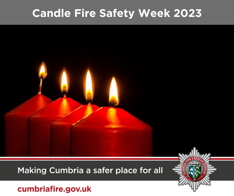 We're supporting this week's Candle Fire Safety Week by providing a wealth of information to encourage you to enjoy candles safely: cumbriafire.gov.uk/candle-safety