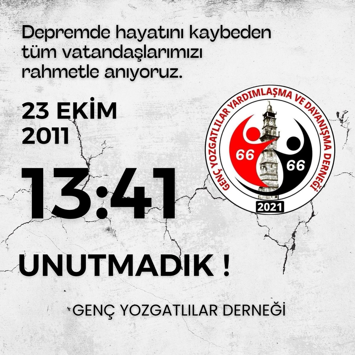 23 Ekim 2011 yılında Van'ın Erciş ilçesinde 614 vatandaşımızın hayatını kaybettiği 7.2 büyüklüğündeki depremin acıları, aradan 12 yıl geçmesine rağmen hala yüreklerimizdeki tazeliğini korumaktadır.