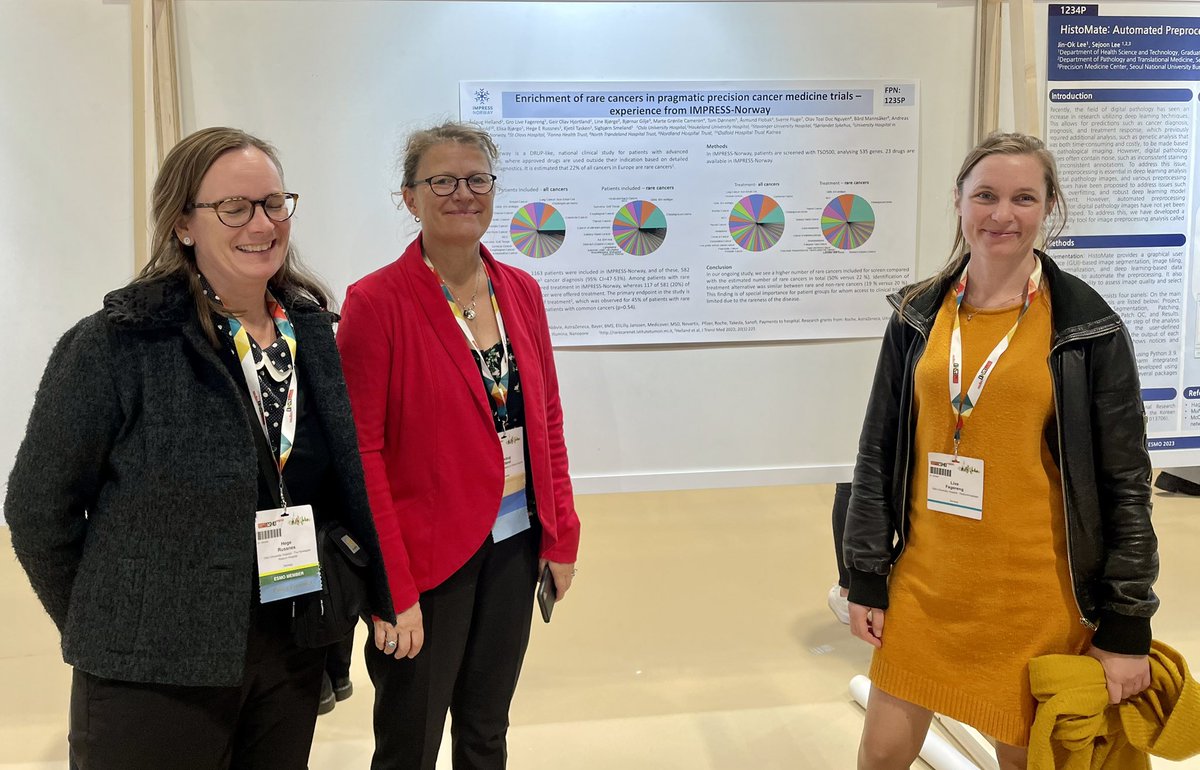 fkbmatrix's tweet photo. Great to see many posters and lively discussions at #ESMO2023, including presentations by @HellandAslaug @HRussnes #RandiHovland #Solfrid Thunold and #Sigmund Brabrand https://t.co/CP8uR838Xu