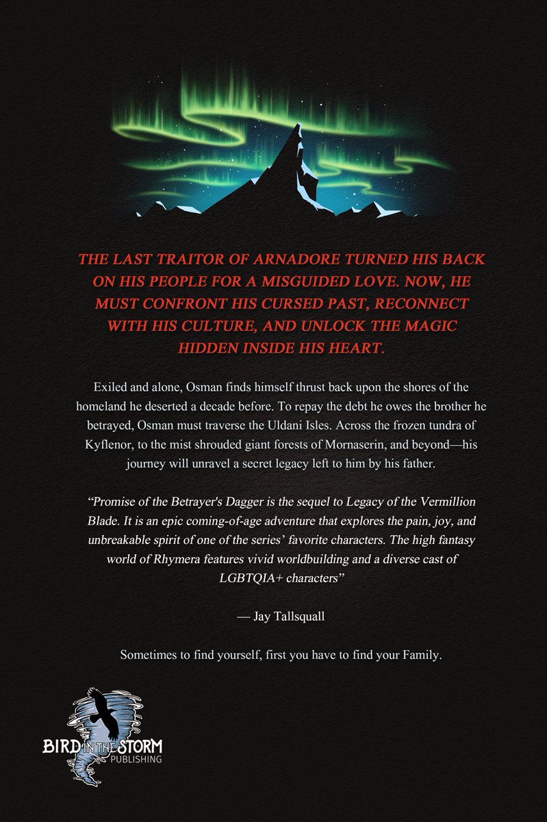 ***RELEASE DAY!***

The day has arrived and Promise of the Betrayer's Dagger is LIVE!

For #AceWeek as always 100% the profits from my books go to <a href="/TrevorProject/">The Trevor Project</a> and local #LGBTQIA+ outreach here in FL. (~$4 across all formats). 

Link in comments to grab a copy!
🎨 <a href="/Jamie__Flack/">Jamie</a>