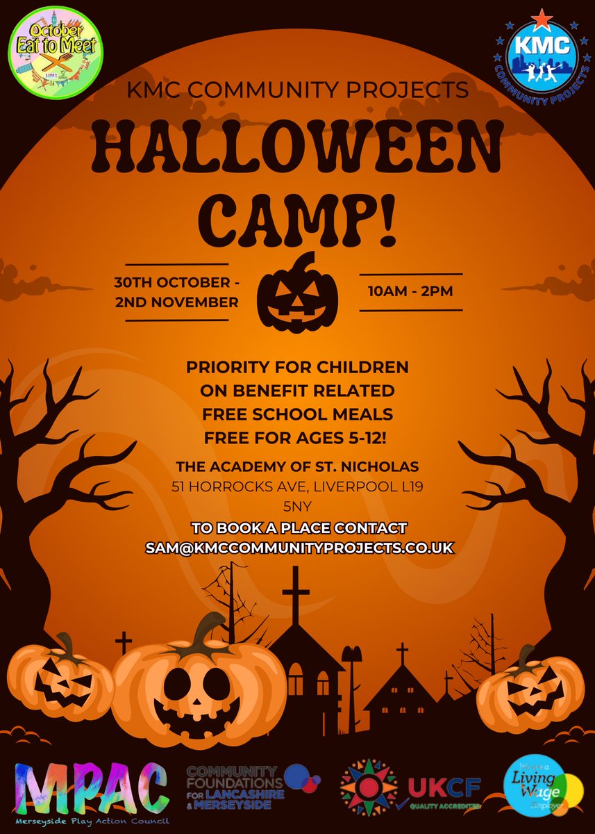 Our October half term camp has arrived👻 Please see the flier below for all the information and booking details! We are really looking forward to seeing you all next week🎃