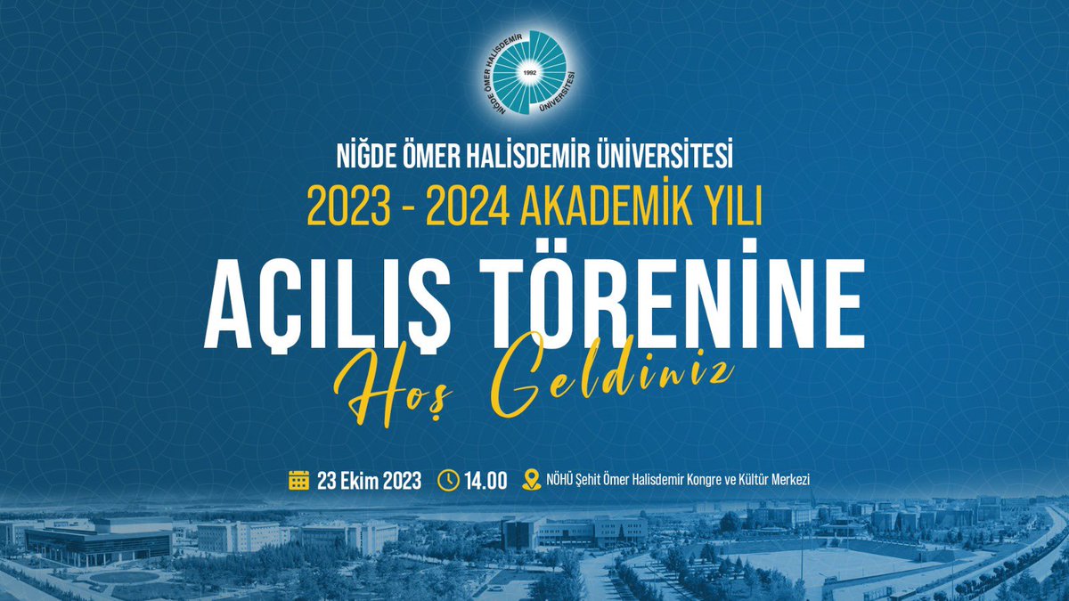 📌Üniversitemiz 2023-2024 Akademik Yılı Açılış Töreni 📍Şehit Ömer Halisdemir Kongre ve Kültür Merkezi 🔴Canlı izlemek için; 🔗 youtube.com/live/G9wIkOEF5… @DrHasanUslu #NÖHÜ #Niğde