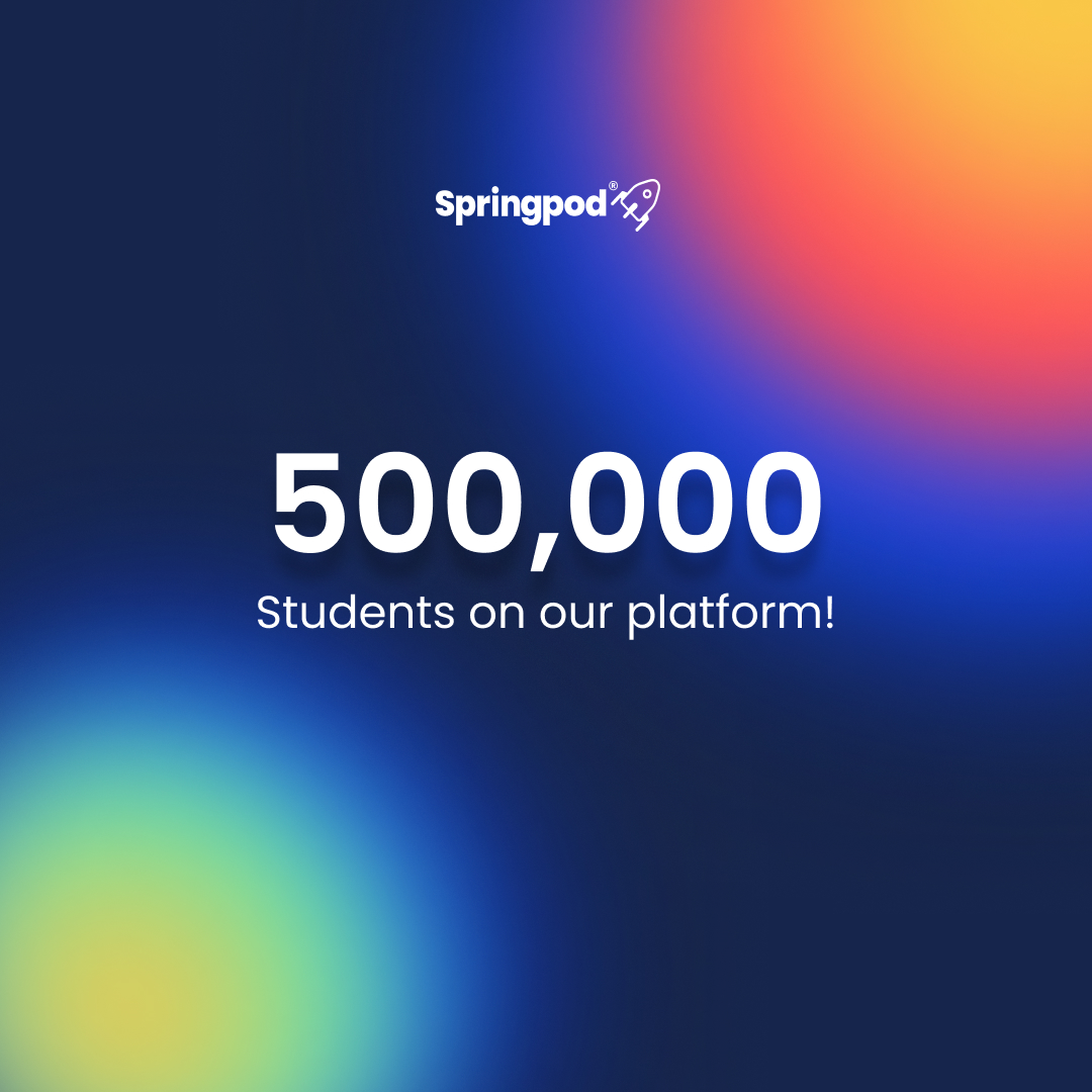 We’re over the moon (obligatory space reference) to share that we now have 500,000+ young people taking control of their future with Springpod. This milestone propels us towards our mission to support 1 million young people over the next 2 years. Why not join us on our journey?
