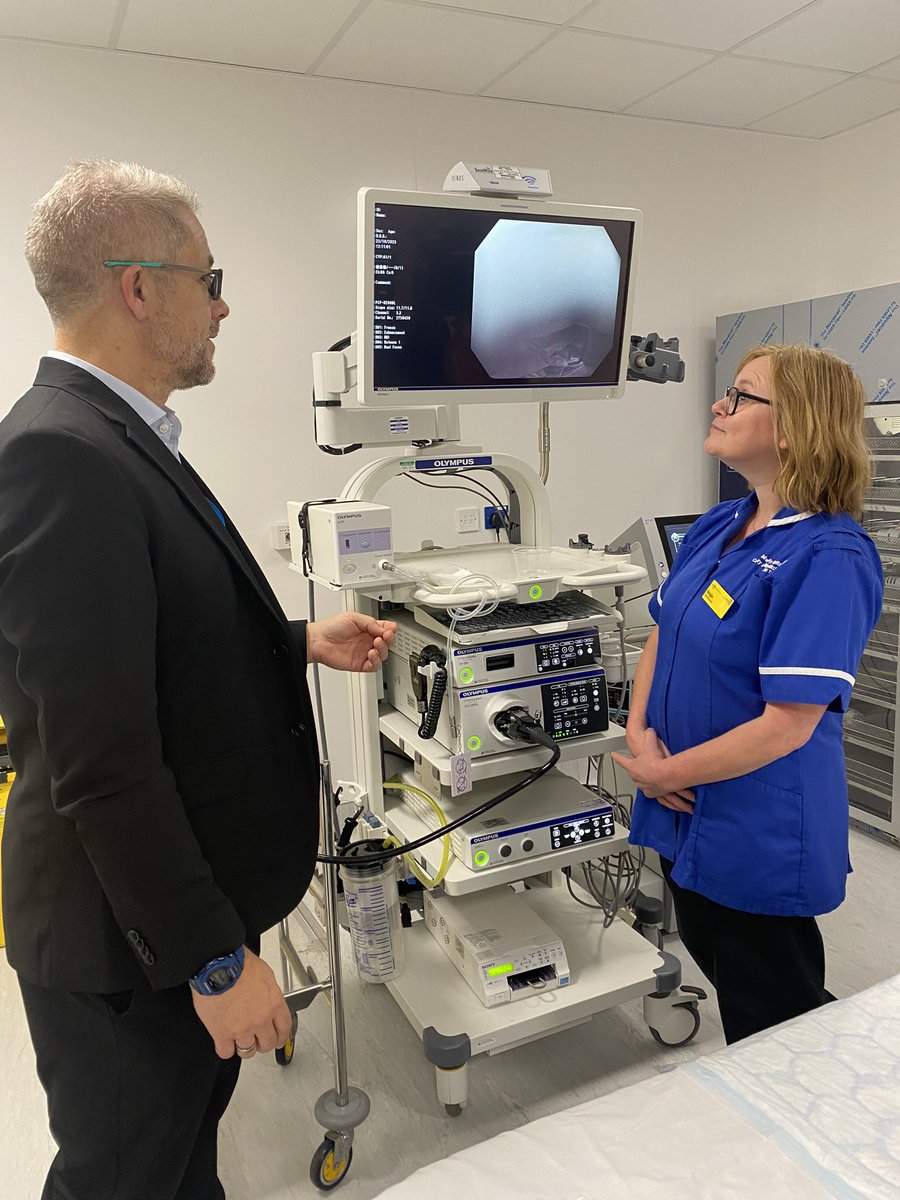 At the Opening of Endoscopy prior to being open to patients in a few weeks. What a great facility for our patients in the Rugby area @UHCW_Medicine . Thanks to everyone who made this possible. Great speech by Andy Hardy CEO and our own Joe Colby.