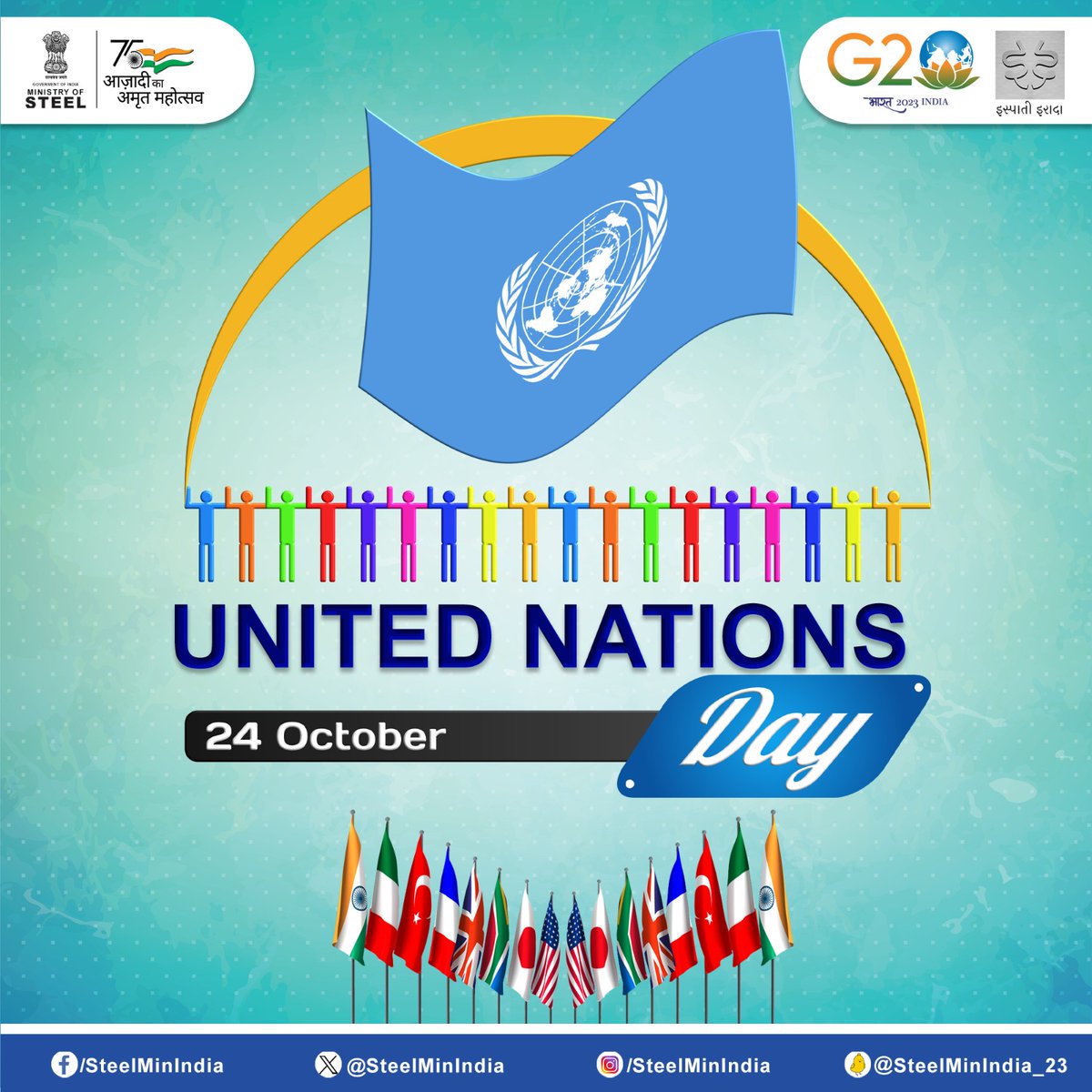 On #UnitedNationsDay we celebrate the collective efforts of nations working together to build a better world. Let's continue striving for peace, equality, and a brighter future for all.☮️🕊️

#UNDay #GlobalUnity