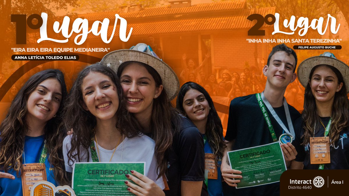 4640_areaum's tweet photo. ALOOO INTERACTIANOS DESSE PARANÁ!!! 🤩

Vocês🫵 já conhecem os interactianos que vão representar nossa área no Concurso Distrital de Oratória?? 🤔 Não???

Pois o nome dessas LENDAS😎 são Anna Letícia Toledo Elias (Medianeira) e Felipe Augusto Buche (Santa Terezinha de Itaipu) 🥳 https://t.co/mLEY9P2uaz