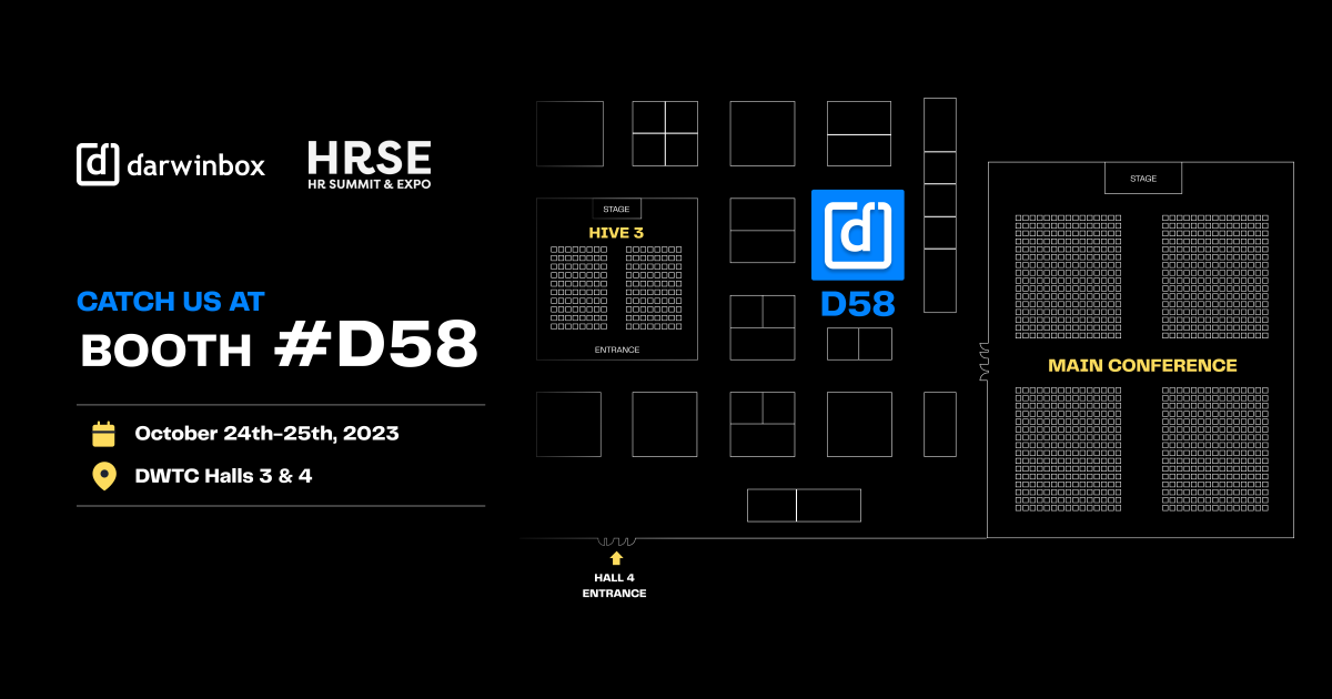 🚀 Tomorrow is the day! We are thrilled to be a part of #HRSE at the Dubai World Trade Center DWTC! Discover exciting innovations at our booth D58, witness our dynamic demo station, and meet the Darwinbox team! #HRSE #HRConference #AIinHR #DarwinboxEvents