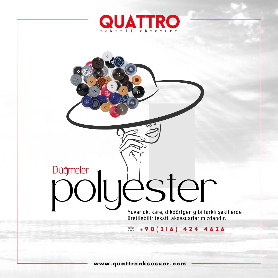 𝐏𝐨𝐥𝐲𝐞𝐬𝐭𝐞𝐫 𝐃𝐮̈𝐠̆𝐦𝐞𝐥𝐞𝐫
Çeşitli şekiller, desenler, renkler ve kaplamalarla kişiselleştirilebilen polyester düğme ürün detaylarını öğrenmek için aşağıdaki bağlantıyı ziyaret edin.

➤ quattroaksesuar.com/polyester-dugm… #PolyesterDüğme #Düğme #Polyster #PolyesterTekstilDüğmesi