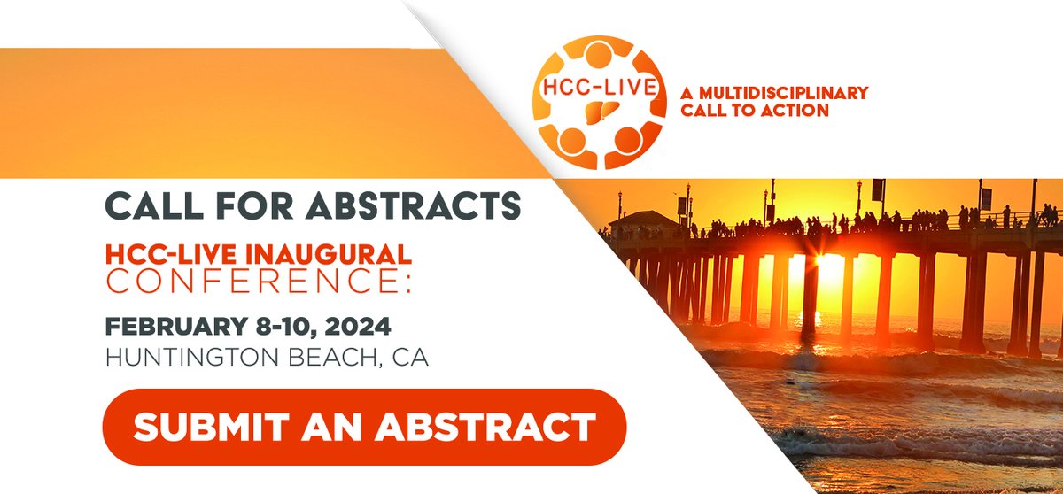 Course Directors invite the submission of abstracts regarding advances in therapeutics, diagnosis, pathogenesis, and management of hepatocellular carcinoma. Deadline: December 15, 2023. hcc-live.org/call-for-abstr… #HCCLIVE #HCC @JulieHeimbach @DrElkhoueiry @AnjanaPillaiMD @docamitgs