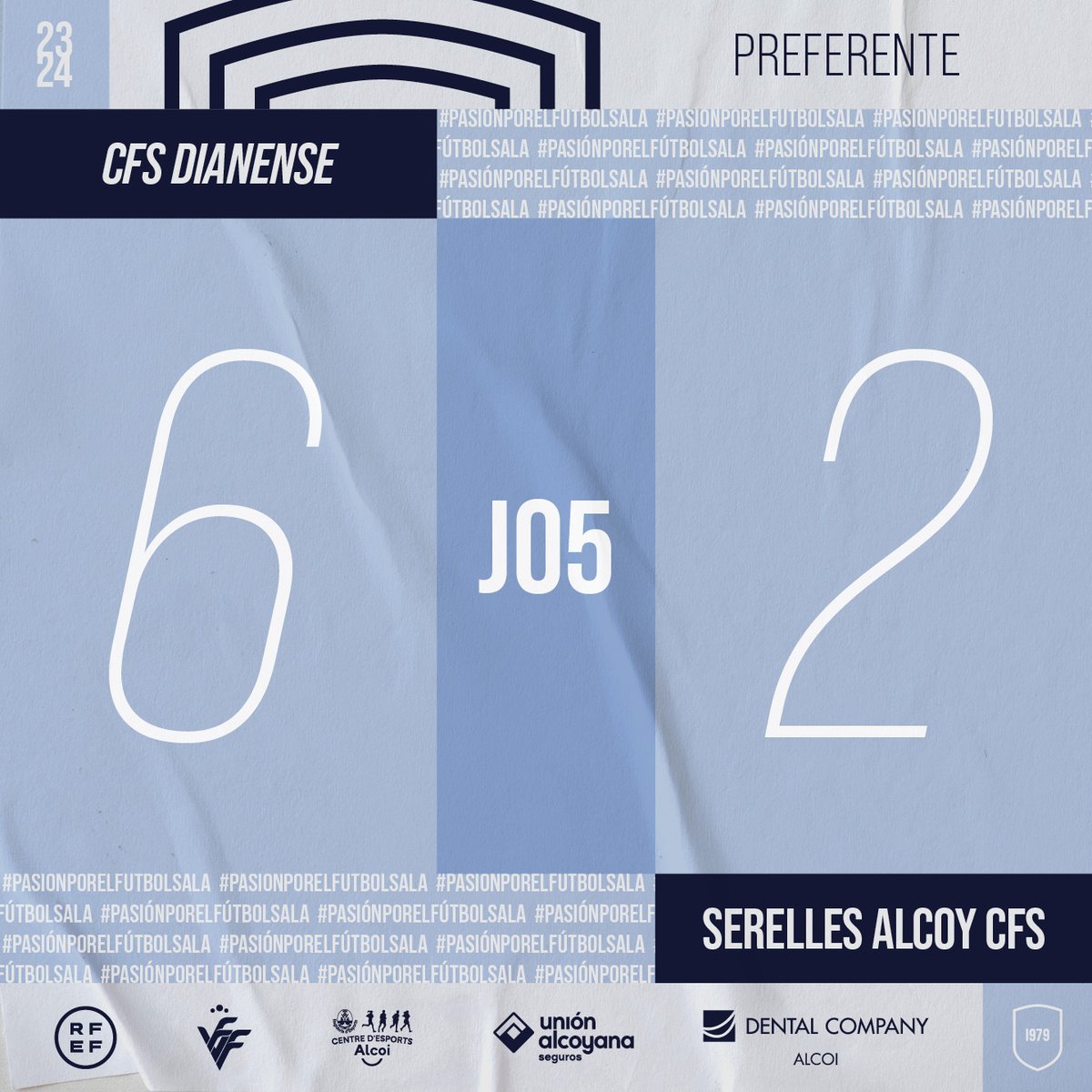 🆙 Preferente &gt; Derrota amplia en un partido en el que la falta de acierto fue clave 😡😪. Seguimos currando 💪🔜

#PasiónPorElFútbolSala