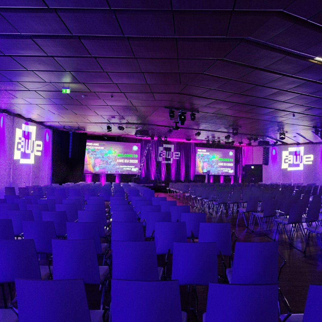 ARealityEvent's tweet photo. We are getting ready for tomorrow!
What are you looking forward to most?
#augmentedreality #virtualreality #XR #AR #VR #immersivetechnology #vienna #viennaevents #viennaconference #awe2023 https://t.co/03hsei1ByT
