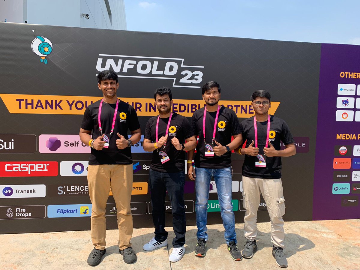 azhar0406's tweet image. Me and my homies at the Unfold 2023 hackathon. @qoneqtapp @CoinDCX @devfolio #Qoneqt #Unfold2023